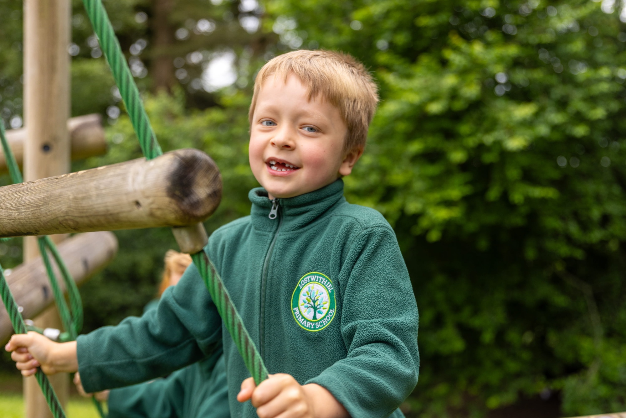 child playing outside